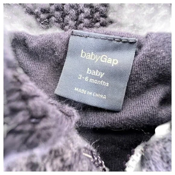 Baby Gap Nautical Americana Knit Sweater Jacket Size 3-6 Months Navy Blue Zip - Picture 5 of 5